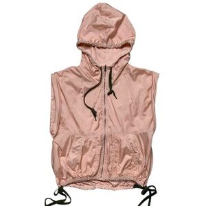 Anthropologie Daily Practice “Glass Beach” Sleeveless Hooded Vest Size Large